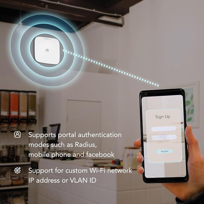 InHand Networks EAP600 Enterprise Access Point Indoor Wi-Fi6 AP, Cloud Managed