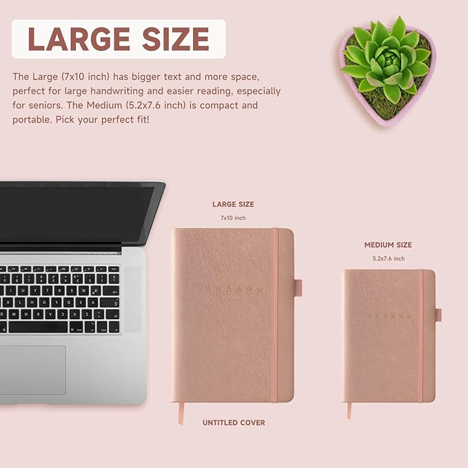 Password Book with Alphabetical Tabs – Hardcover Internet Address & Password Organizer – Password Keeper Notebook for Computer & Website – 7 x 10" Log-in Password Journal w/Thick Paper (Rose Gold)