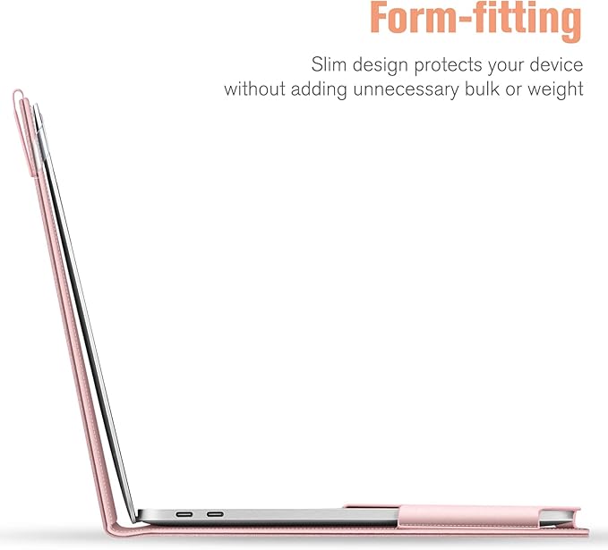 Fintie Sleeve Case Cover for MacBook Air 13.6 A3240 A3113 A2681 M4 M3 M2, Air 13 A2337 (M1) / A2179 / A1932, MacBook Pro 13 A2338 (M2 M1) / A2251 / A2289 / A2159 / A1989 / A1706 / A1708, Rose Gold