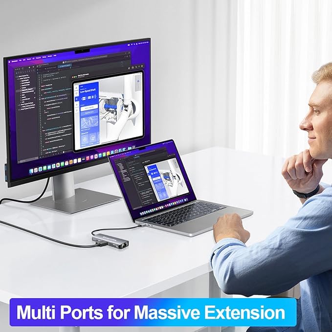 USB C Docking Station MAC Adapter Multiport usb c to ethernet adapter USBC Multiport 8 in 1 usb c hub with ethernet 1000M 4K HDMI 100W PD Charging USB 3.0 SD/TF Card Reader usbc hub for macbook pro HP