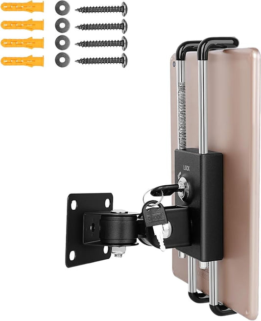Lockable Tablet Wall Mount, Anti-Theft Tablet Holder for Shopping Malls for 7"-12.9", for Shopping Malls, Offices, Exhibition Halls, Conference Rooms