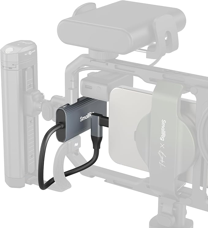 SmallRig 4-in-1 USB-C Hub with a Cold Shoe Mount, Type- C Multiport Hub with PD 100W / USB-C 3.1/2.0 with Audio Adapter x 2, for Mobile Shooting of ProRes Videos at 4K 60fps - 4598