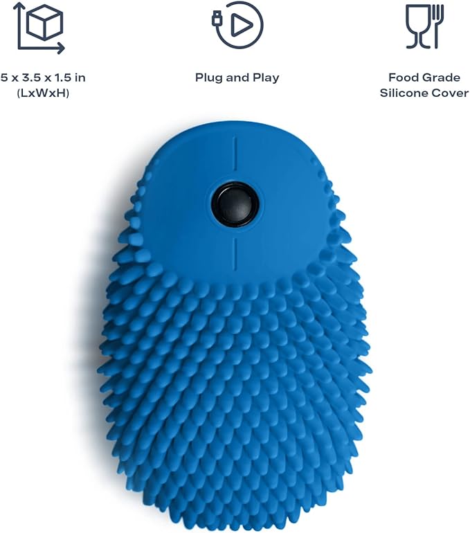 HedgeHog Health Hoglet Wireless Computer Mouse – Cute, Functional, and Tactile Fidget Tool. Combines Stress Relief with Comfort and Style, Perfect for Enhancing Focus and Productivity (Blue)
