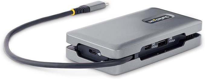 StarTech.com USB-C Docking Station for MacBook Pro M1 M2 M3 M4 and Windows, 4K 60Hz HDMI or DP Video, USB 10Gbps Hub, 100W Laptop Charging, GbE, 1ft/30cm Cable