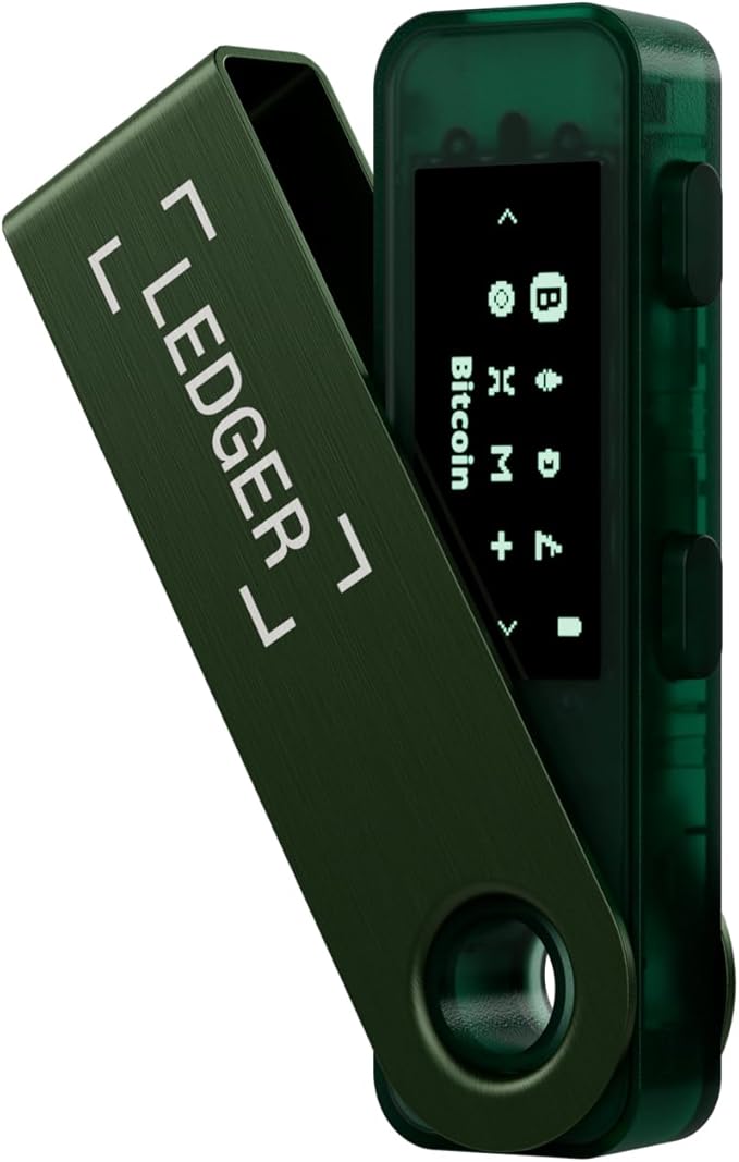 Ledger Nano S Plus (Emerald Green) : The Perfect Entry-Level Hardware Wallet to securely Manage All Your Crypto and NFTs (for Android or Desktop only)