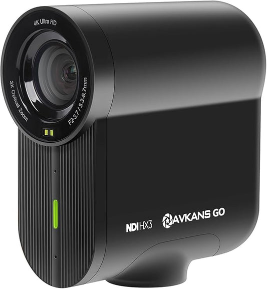 AVKANS Go Wireless Live Streaming 4K Camera, WiFi Sport Action USB Webcam with 9X Zoom, Video Recording Camera for Sporting Events/Baseball/Softball/Volleyball and Content Creator