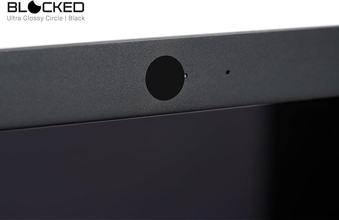 BLOCKED Stackable Webcam/Camera Vinyl Covers | 95 Low-Tack Restickable Webcam Stickers | 5-Sizes | Black 95-Pack (Ultra Glossy)