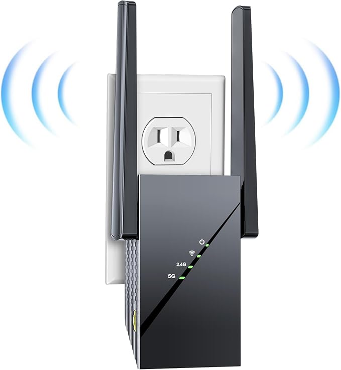 2025 WiFi 6 Extender Internet Booster for Home, Longest Range up to 18k sq. ft, 3Gbps Dual Band Faster Speed Access Point, Wireless Internet Repeater with Gigabit Ethernet Port, Mesh WiFi, 1-Tap Setup