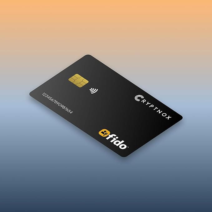 FIDO2 NFC Security Key Card – FIDO2 Level 1 Certified – Passwordless Login & 2FA via NFC or Contact – Works with Windows, Mac, iOS, Android – Ultra-Slim Tap-to-Login Card