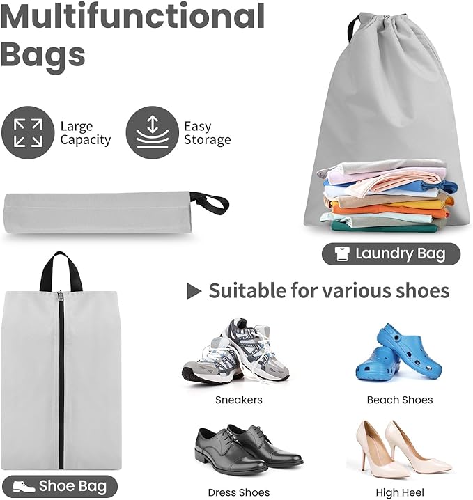 8 Set/6 Set/4 Set Compression Packing Cubes for Travel, Lightweight Vacation Travel Essentials, Travel Accessories for Suitcase Organizer Bags Set, Durable Luggage Organizer