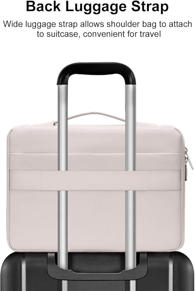 MOSISO 360 Protective Laptop Case 15 inch, Laptop Sleeve Compatible with MacBook Air 15 M4 A3241 M3 A3114 M2 A2941 2025-2023, Dell XPS 15,Side Open Bag with 2 Raised&1 Flapover Pockets, Stone Gray