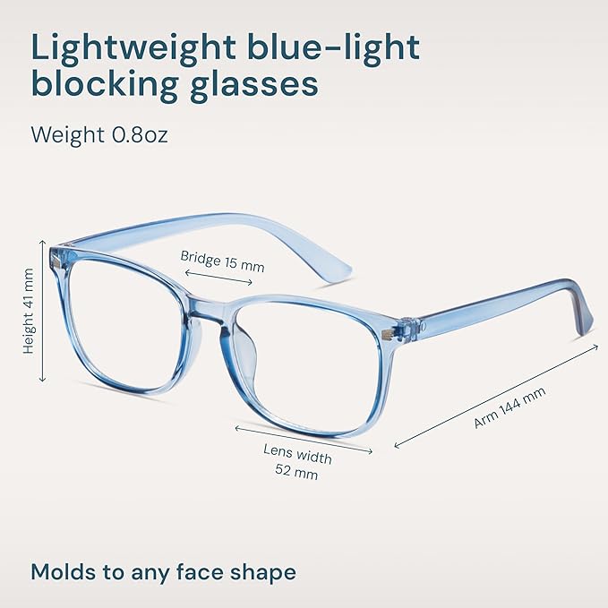 Gaoye Blue Light Glasses for Computer & Gaming - Anti UV Ray Lenses, Scratch-Resistant & Comfort Fit