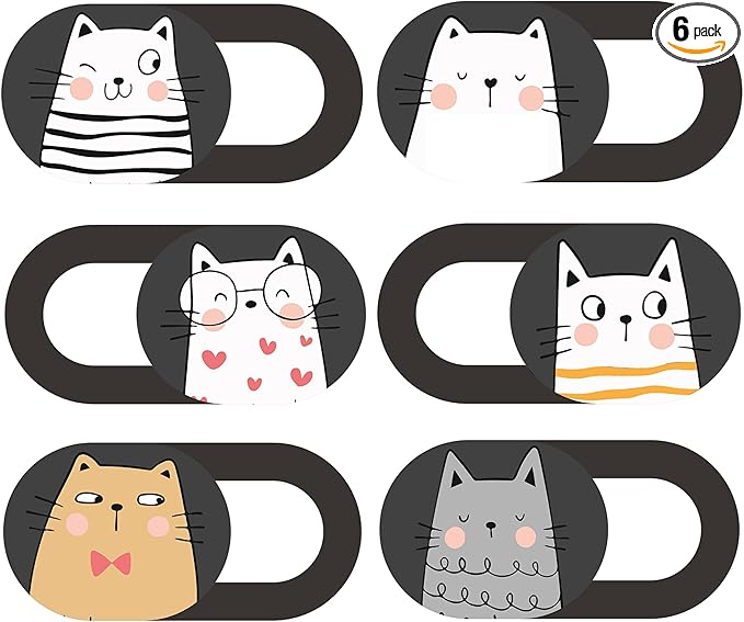 MESMOS Webcam Cover Slide, Cat Lovers Gifts for Women, Cat Lover Themed Thing, Mom Gifts for Women, Laptop Camera Cover Slide Cute (Small)