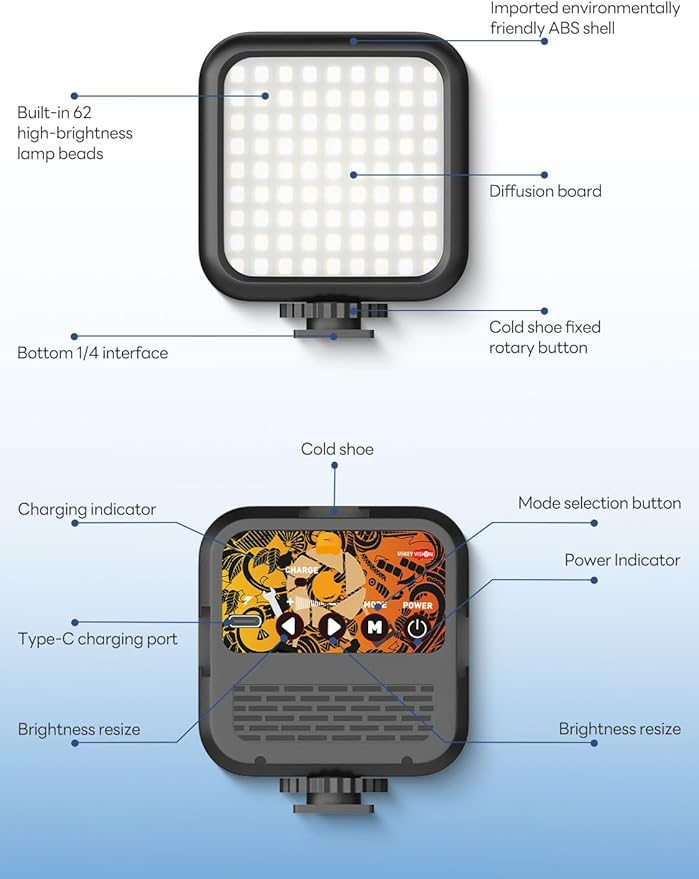 USKEYVISION Smartphone Vlogging Kit for iPhone 16/15/14 Mini/Pro/Max, Android Smartphone Content Creator Kit w/Microphone Light Auto-Switch Phone Clip for YouTube Tiktok Live Steam (Vlog K2)