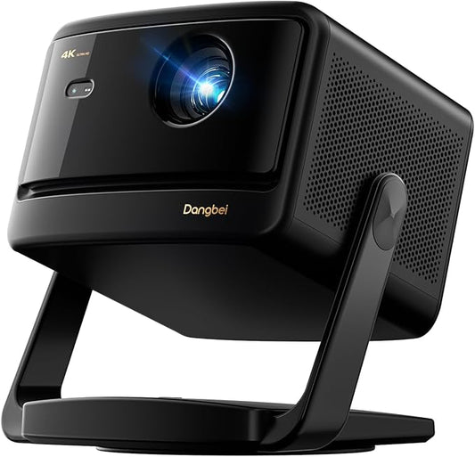Dangbei DBOX02 Pro 4K Projector GTV, 2000 ISO Lumens, HDR10+, Dolby Audio, 3D Ready, Auto Keystone/Focus, 300" Screen, WiFi & Bluetooth Home Theater Projector for Bedroom