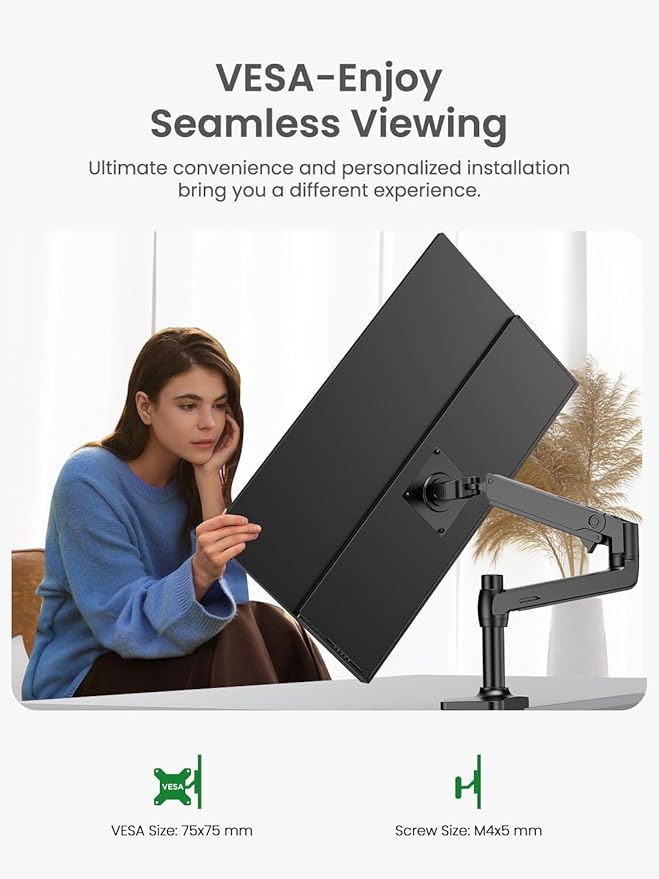 Portable Monitor 24.5” 165HZ, 2K Portable Gaming Monitor with FreeSync, HDR, 180°Adjustable Kickstand & VESA, 350Nits QHD IPS Large Travel Gaming Second Screen for Laptop, Game Console