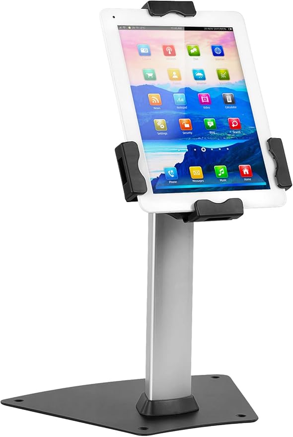 Mount-It! iPad Stand, Secure Universal Tablet Kiosk POS Locking Tablet Countertop Stand for Desk, Fits iPad, Air, Samsung Galaxy Tab, Surface Go & 7.9"- 10.9" Tablets