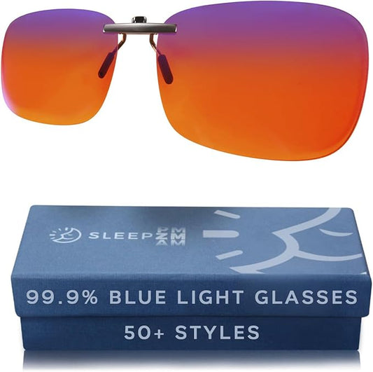 100% Blue Light Blocking Glasses - Women + Men - Better Sleep - Anti Eye Strain Protection - Computer Screens Gaming