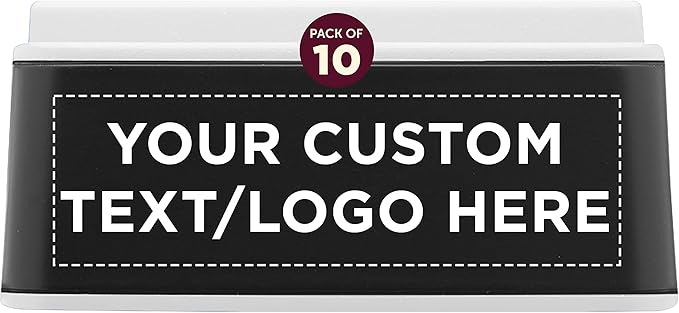 DISCOUNT PROMOS Custom Light Up Logo Phone Stands Set of 10, Personalized Bulk Pack - Essential Smartphone Accessory, Perfect for Office and Home - White