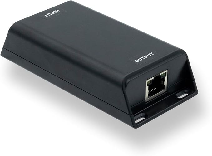 PoE Texas 24 Volt Passive PoE Injector (Mode B) - DC-Powered Gigabit Inline Converts 12-60V in to 24 Volt Passive PoE Out Up to 30 Watts - Variable DC PoE Injector for Solar Powered Installations