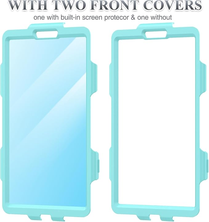 SEYMAC stock Case for Samsung Galaxy Tab A9 8.7'', Full-Body Drop Protection Case with Screen Protector Pencil Holder [360° Rotating Hand Strap] &Stand, SkyBlue+Black