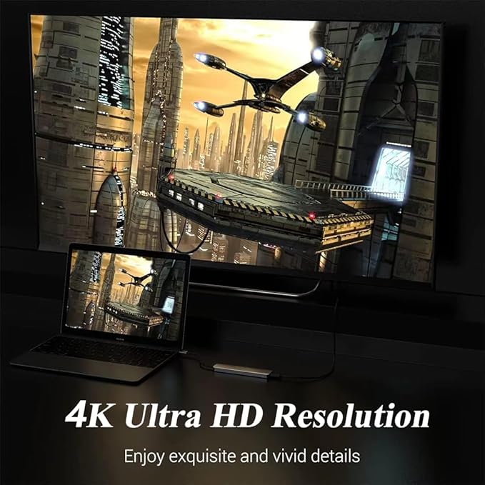 9 in 1 USB C Adapter, Multiport USB C Hub with 4K HDMI Output, Super Speed Transfer, PD 100W Fast Charging Type C Adapter, Compatible with SD/TF Card Reader, Laptop, Desktop, Tablet, Phone and More