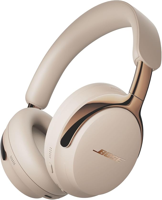 Bose New QuietComfort Ultra Bluetooth Headphones (2nd Gen), Wireless Headphones with Spatial Audio, Over Ear Noise Cancelling with Mic, Up to 30 Hours of Play time, Driftwood Sand - Limited Edition