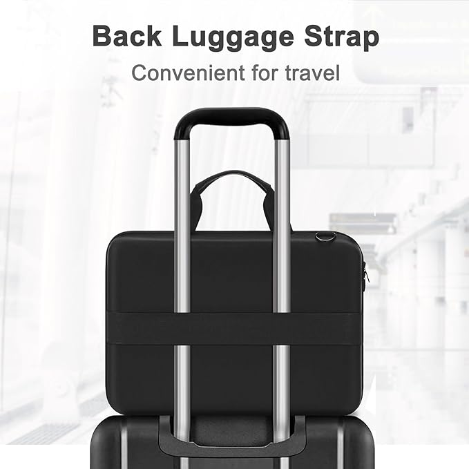 MOSISO Hard Shell Laptop Case for Men Women,17 inch Computer Bag Compatible with MacBook, HP, Dell, Lenovo, Asus, Notebook,17.3 inch Laptop Bag with Front Pocket & Shoulder Strap, Black