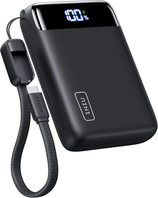 INIU Portable Charger, Smallest 22.5W 20000mAh USB C in & Out Power Bank Fast Charging, PD 3.0+QC 4.0 LED Display Phone Battery Pack Compatible with iPhone 17 16 15 14 Pro Samsung S24 Google iPad etc