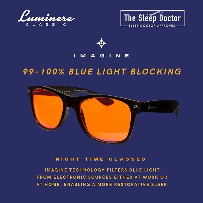 Luminere Blue Light Blocking Glasses – Anti Blue Light - Men & Women, Eye Strain Relief, Sleep & Gaming Glasses for Computer