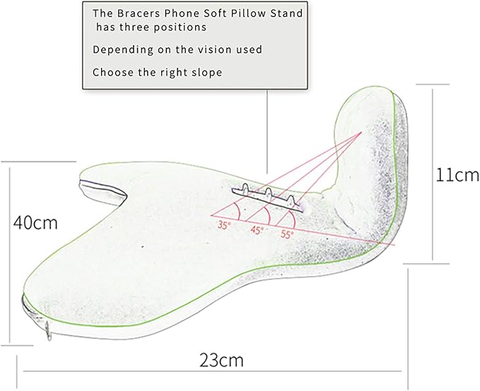 Multi-Angle Soft Pillow Lap Stand for Tablets, iPads, Mobile Phones, eReaders, Books, Magazines, Fits Upto 12.9" Pad(Grass-Green)