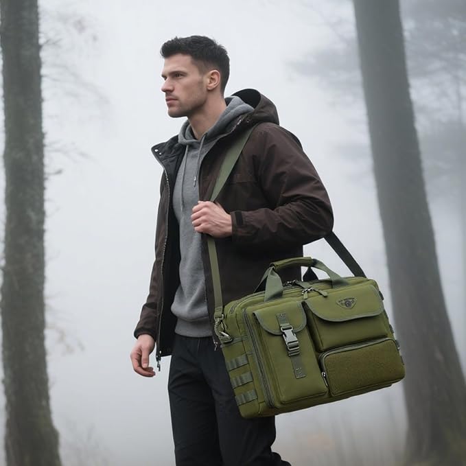 Stypos Tactical Laptop Bag for Men,14inch/15.6inch/17.3inch Messenger Bag Military Shoulder Bag,Flight Work Bags for Pilots