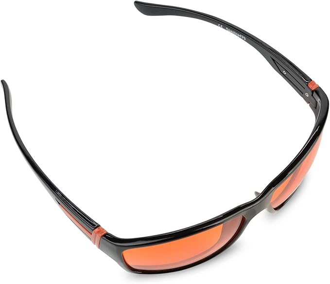 99.9% Blue Light Blocking Amber Glasses for Sleep - Medium Adult Size Nighttime Eye Wear - Special Orange Tinted Glasses Help You Sleep & Relax Your Eyes
