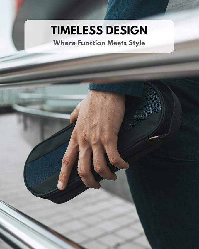 SIDE BY SIDE Electronics Organizer Travel Case for Cables, Charger, Power Bank – Tech Bag for MacBook Accessories, Adapter – Slim Cord Organizer Bag with Gift Box for Travel & Daily Use