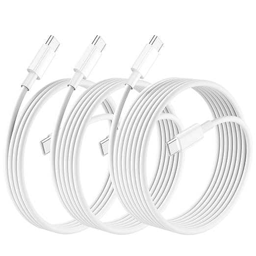 USB C Cable,3 Pack USB C to USB C Cable(3FT/6FT/10FT),60W Type C Charger Fast Charging Cord for iPhone 17 16 15 Pro/Plus/Pro Max,MacBook Pro,iPad Pro Air,Samsung S24/S24 Ultra
