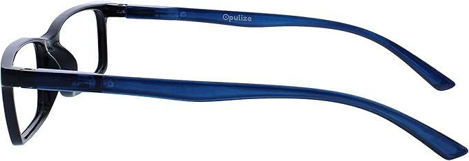 OPULIZE SEE Reading Glasses with Blue Light Blocking for Women and Men, Narrow Frame, Spring Hinges, Computer Gaming Glasses, Black,Brown,Blue +2.5 (Pack of 3)