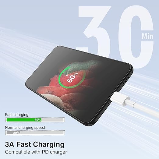 3-Pack 6.6FT 60W USB C to USB C Cable, Type C to Type C Cable,Fast Charging Cable for iPhone Air 17 16e 16 15 Pro Plus Pro Max，for Galaxy S25/S24, for iPad Pro/Air/mini, for MacBook Pro/Air and More