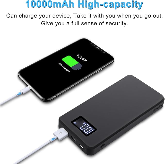 64GB Home Security Camera, 1080P Surveillance Camera, Indoor Camera with 10000mAh Battery, Night Vision, Motion Detection