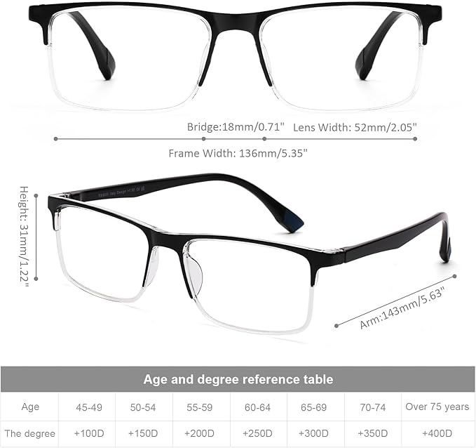 DOOViC Reading Glasses 4 Pack Blue Light Blocking Anti Eyestrain Flexible Lightweight Computer Readers for Men Women