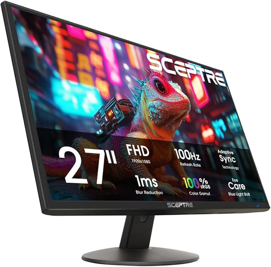 Sceptre Nw 27-inch 100Hz Gaming Monitor HDMI x2 VGA Build-in Speakers, Machine Black 2025