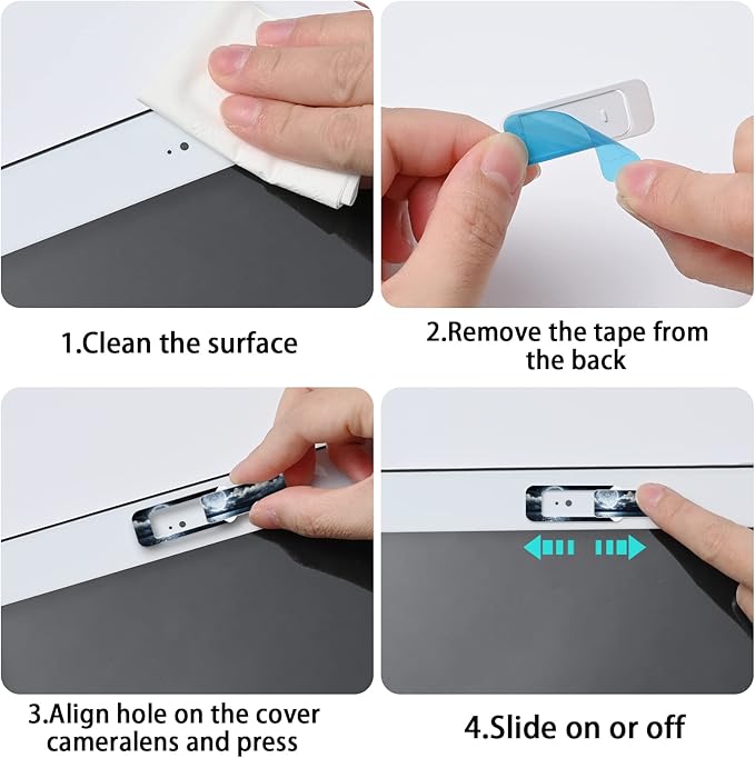 Webcam Cover, 3 Pieces, Laptop Camera Cover, Privacy Shielding Capacity is Twice as Big as The Traditional, Suitable for Computer Mobile Phones, laptops, Tablets and so on (Moon by The sea)