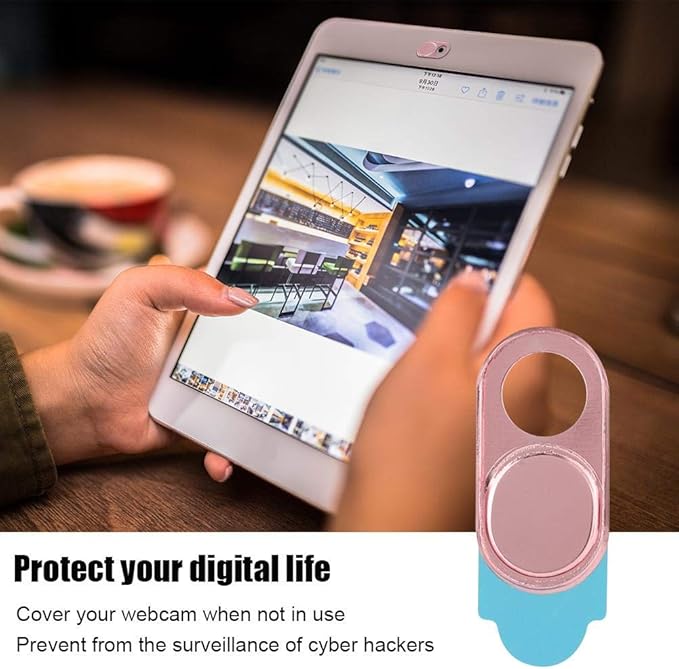 ASHATA 3pcs Metal Camera Lens, Ultra Thin Camera Cover Webcam Cover Blocker Slider for Smartphone Tablet Desktop Laptop ()