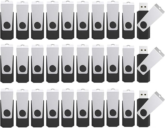 (Not 128GB) 128MB Flash Drives 100 Pack, Wooolken USB 2.0 Thumb Drive with Lanyards Bulk USB Sticks for Weddings,Office, School, Data Storage Backup