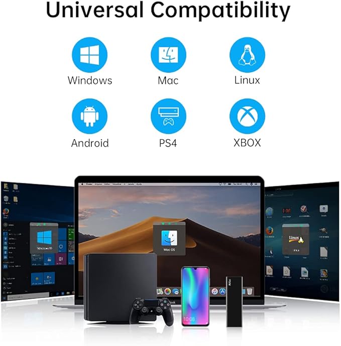 Netac 500GB Portable SSD USB 3.2 Gen 2 (10 Gbps, Type-C) External Solid State Drive Backup Slim Portable Drive for File Storage/Business Travel Essential, Rapid Read & Write Low Noise, Zslim