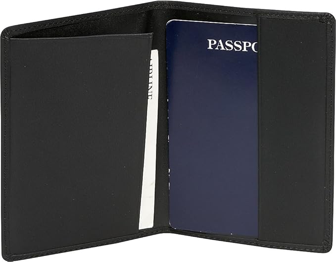 Royce Leather Rfid Blocking Passport Travel Document Organizer In Genuine Leather Packing Organizer, Black 3