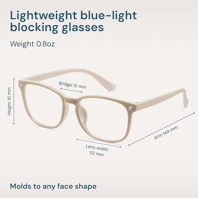 Gaoye Blue Light Glasses for Computer & Gaming - Anti UV Ray Lenses, Scratch-Resistant & Comfort Fit