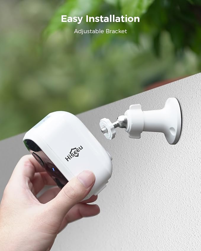 Hiseeu Security Cameras Wireless Outdoor, WiFi Pro 5G/2.4G Cameras for Home Security, Solar Powered, Motion Detection, 2-Way Talk, Color Night Vision, Compatible with Alexa, 64G SD Card Storage