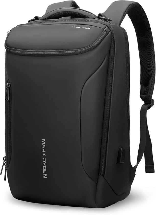 Muzee Backpack for Men Travel Backpack Flight Approved Fits 17 Inch Laptop and Tech Gear, With USB Plug