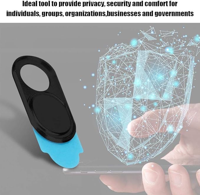 ASHATA 3pcs Metal Camera Lens, Ultra Thin Camera Cover Webcam Cover Blocker Slider for Smartphone Tablet Desktop Laptop(Black)