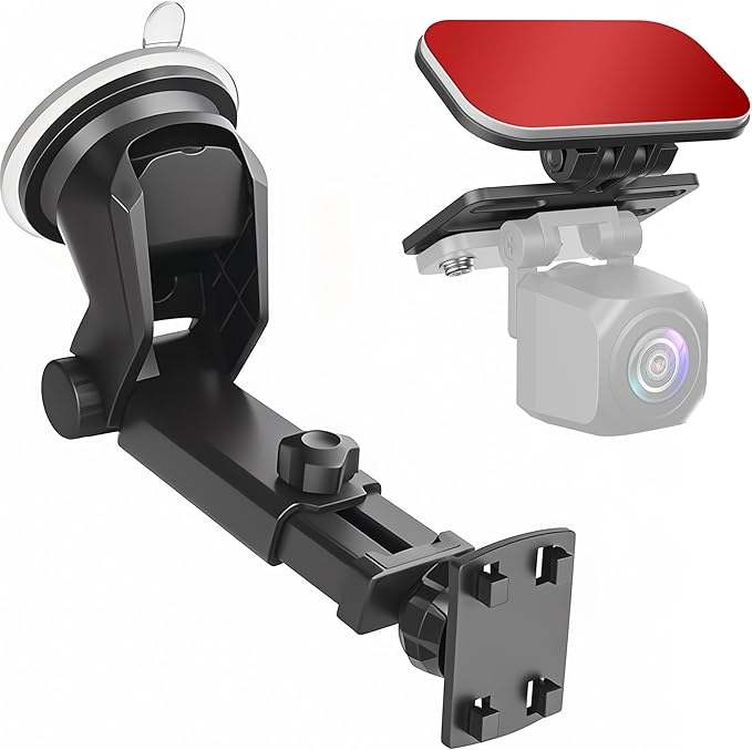 Carplay Mount(2Pack),Backup Camera Monitor Mount,Baby Car Camera Holder for Rohent,Car Play Screen Bracket for Carpuride,Rearview Back up Camera Monitor Windshield Suction Cup Stand,Car Stereo Holder